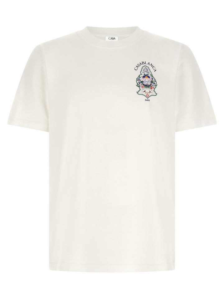 Casablanca Hotel Emblem T shirt - Bianco | 4fc1b5f9a52e1a752002ba1dcadab627d746a229