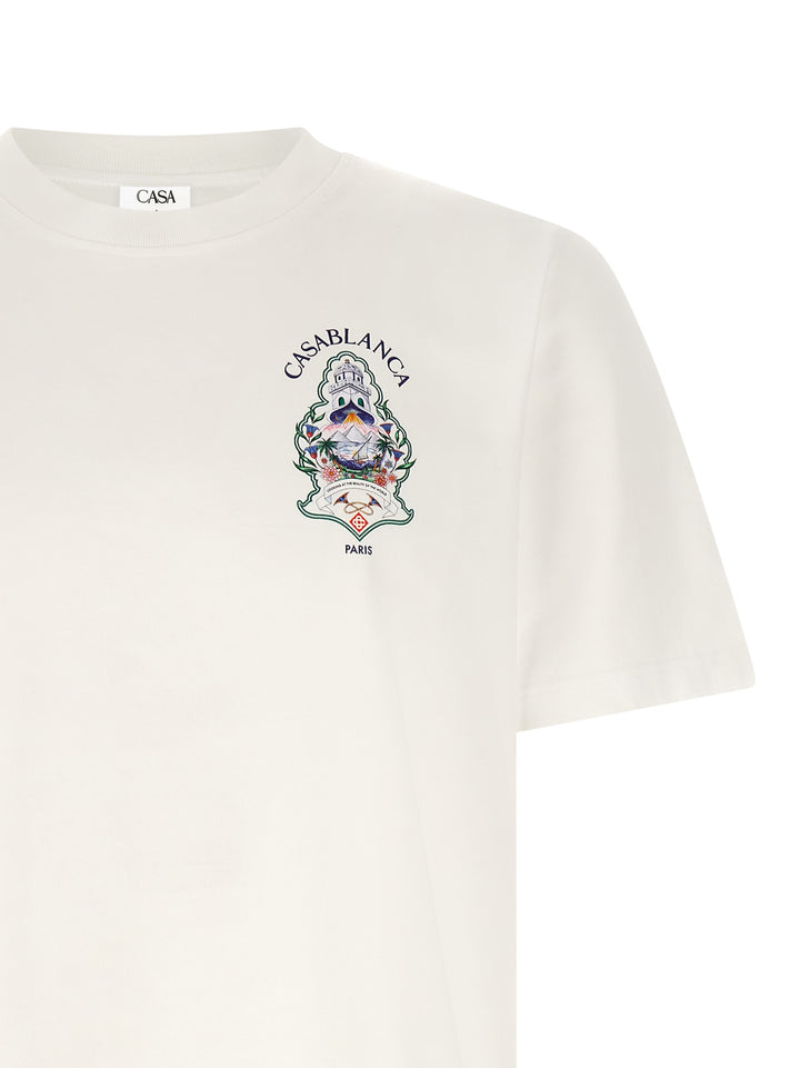 Casablanca Hotel Emblem T shirt - Bianco | 3c3b59ec1f10489be99b7d5743bc1bf33c01f4f8