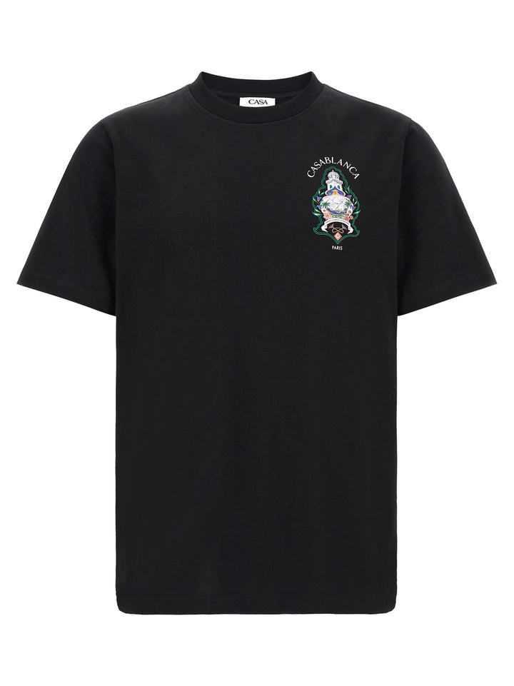 Casablanca Hotel Emblem T shirt - Nero | 3e2e5a5df782e4fb6a9d275b3d239b27e1c09ccd