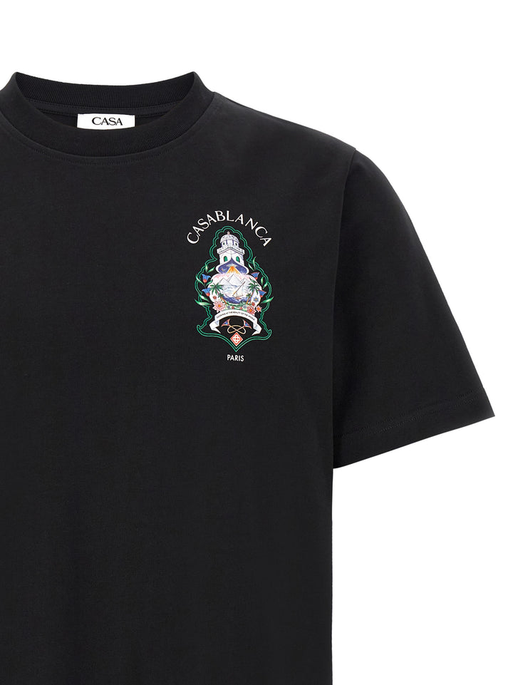 Casablanca Hotel Emblem T shirt - Nero | 9ba3c0bb15a12757379b1386ef2a4e0d2c870e81