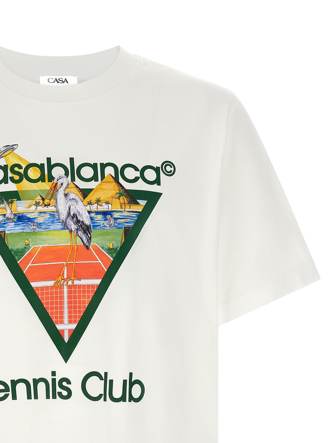 Casablanca Tennis Club T shirt - Bianco | 25512dc4ec6192b63c4682e21143a4323c4a181e