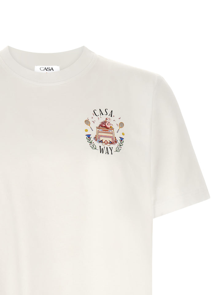 Casablanca Casa Way T shirt - Bianco | e976ece81ea1120b4e0ba4aba7cd43463deda6f6