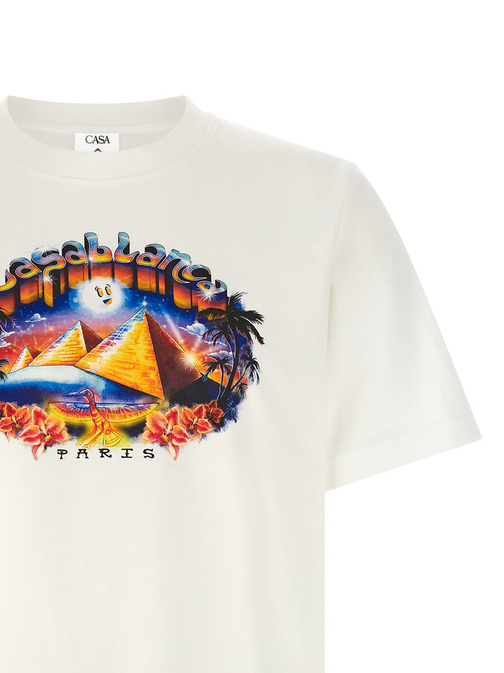 Casablanca Tourism T shirt - Bianco | 42718828572b8a2985339a347e8bb6b664fa5c17