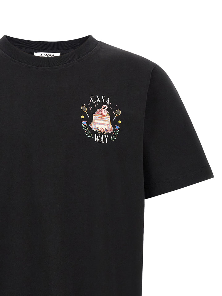 Casablanca Casa Way T shirt - Nero | e76a0e909fed7a2e8cefe5a4a079114013fb7251