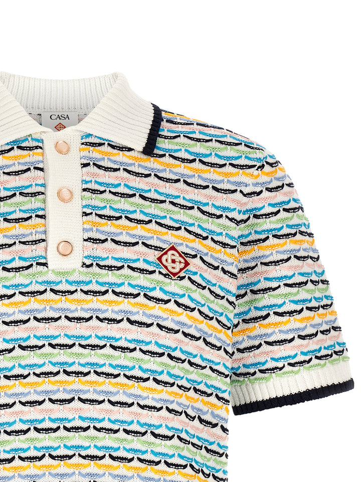 Casablanca Tuck Stitch Polo - Multicolor | 4013d7ad93f7cacb66696df4b77bc56053baf2f9