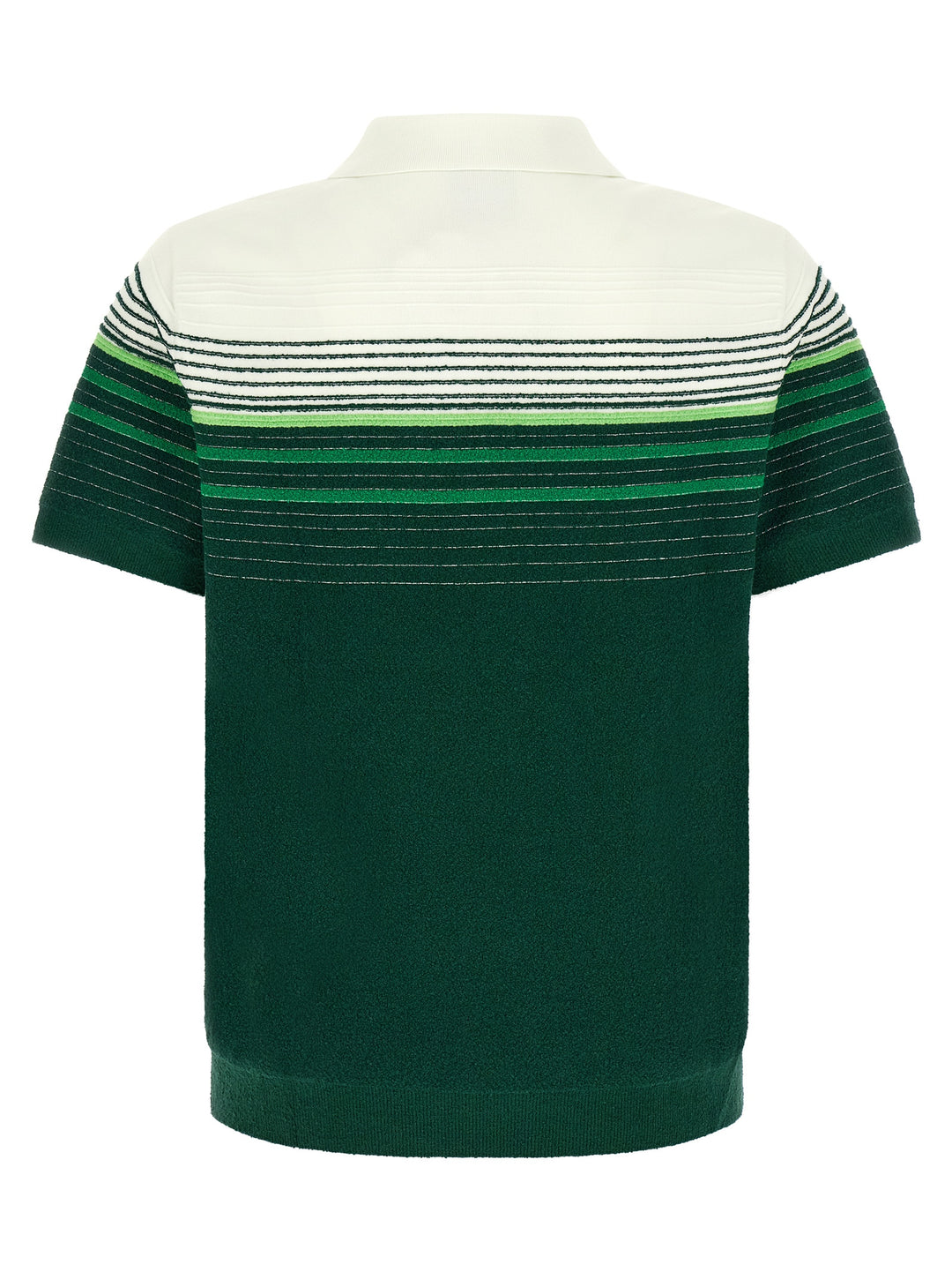 Casablanca Bouclé Stripes Polo - Verde | 60b35929a15a50905385f84c98a2248971cd9a18