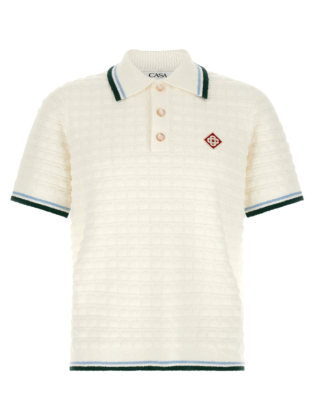 Casablanca Bouclé  Shirt Polo - Bianco | da3b2ad1132cbcacb90b8c7716242cdd6ad15e4d