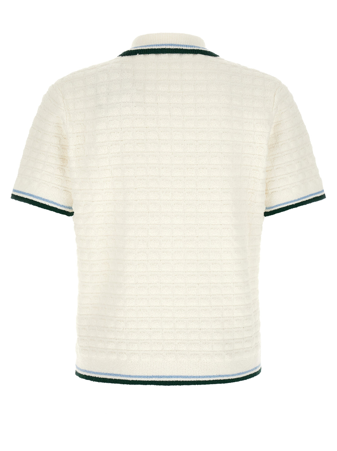 Casablanca Bouclé  Shirt Polo - Bianco | 91d55384dc6e46845201cd7f9c4e165be47250f5
