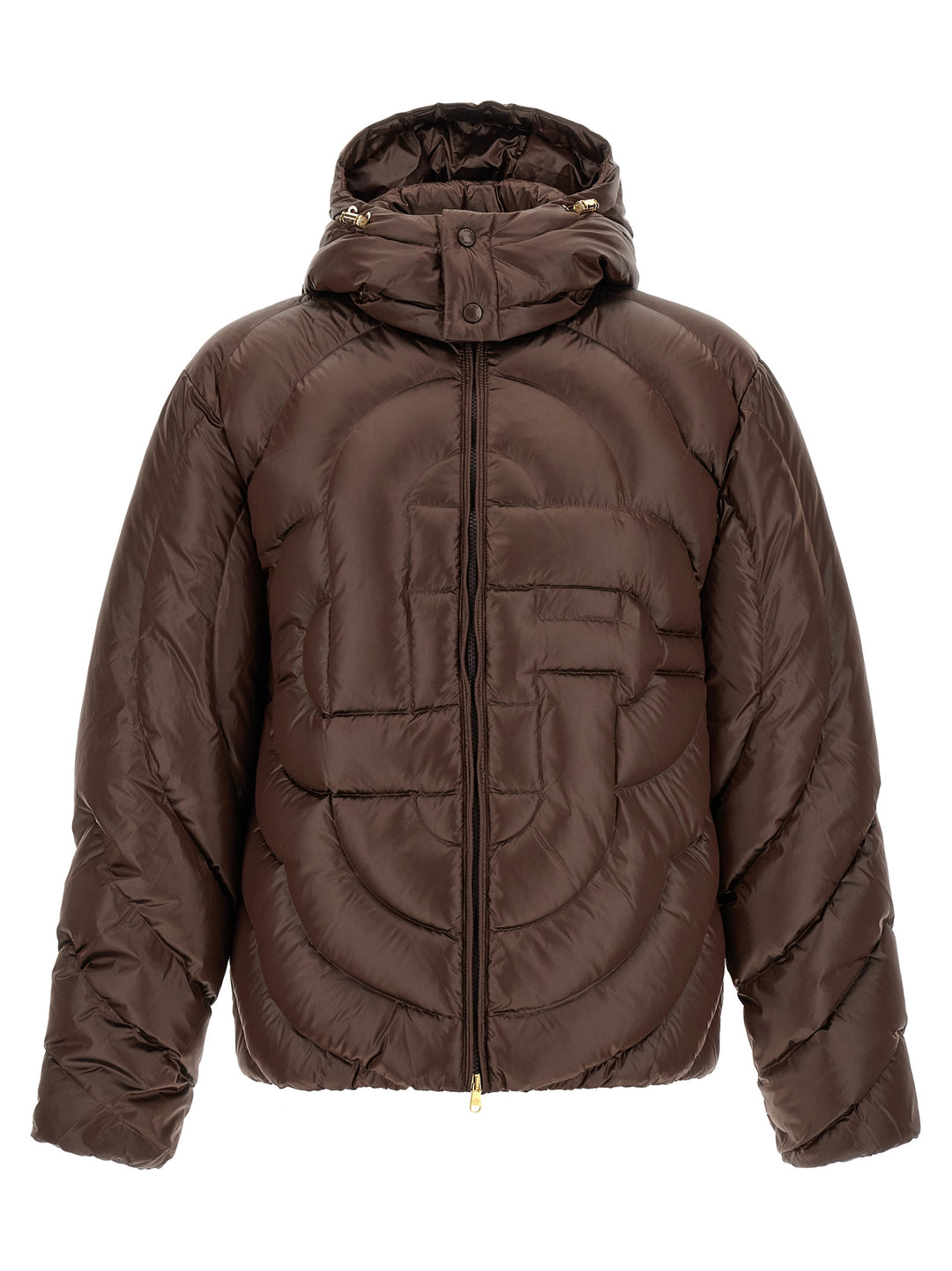 Casablanca Monogram Puffer Jackets - Marrone | cad8310b9ffd1d73fcc06dc55b5e6acdd0f9ef66