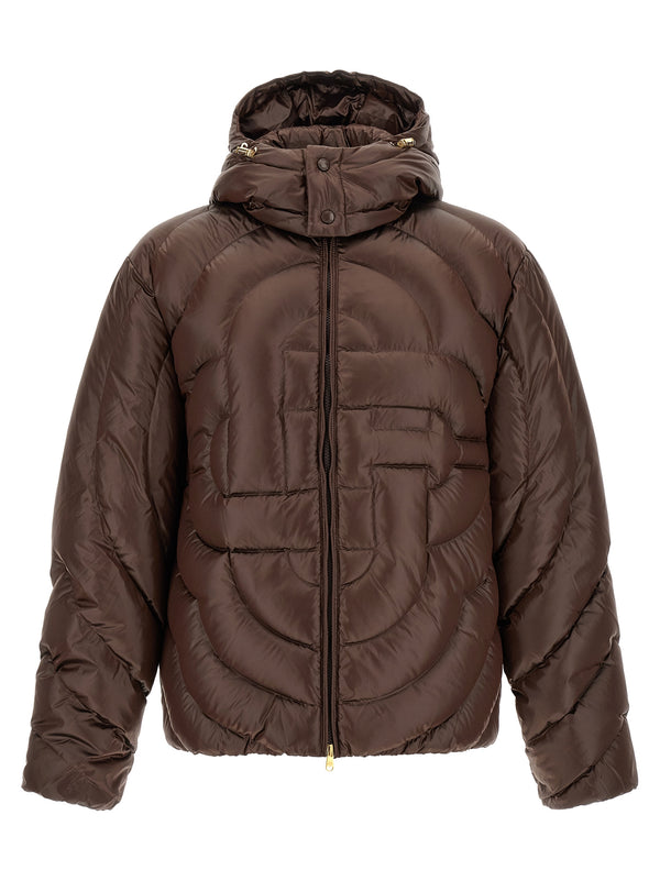 Monogram Puffer Jackets Marrone