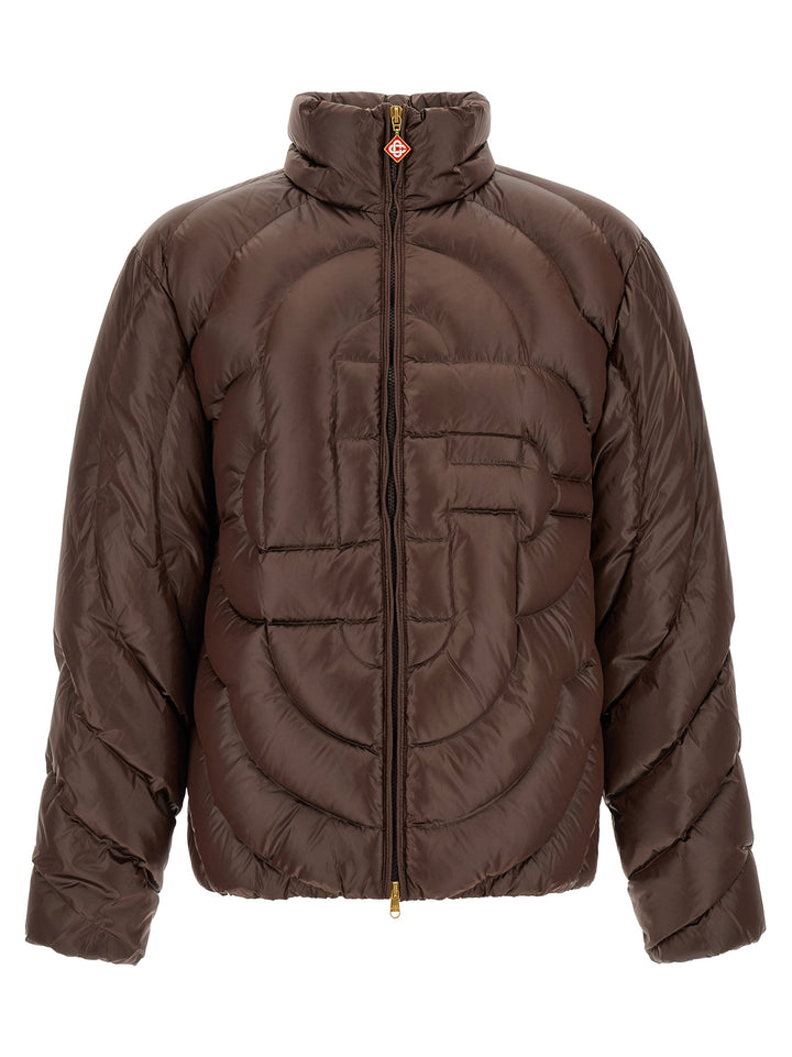 Casablanca Monogram Puffer Jackets - Marrone | f38ab939cfa491e39eba8c0306a992587e80c948