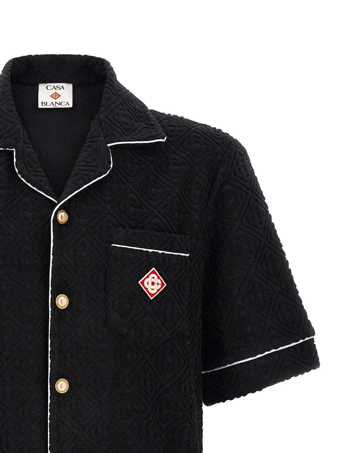 Casablanca Toweling Monogram Puffer Jackets - Nero | ad07f4d43f326b818f352168f5b98fd296717f3e