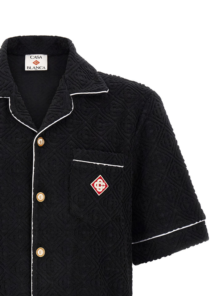 Casablanca Toweling Monogram Puffer Jackets - Nero | ad07f4d43f326b818f352168f5b98fd296717f3e