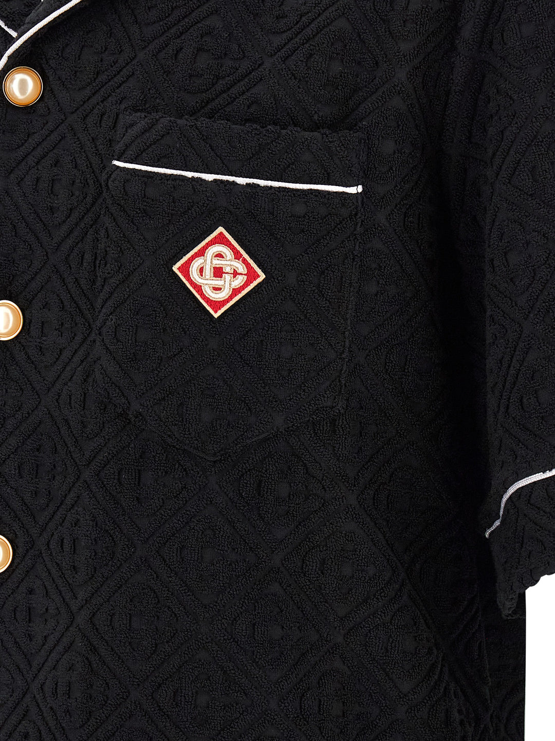 Casablanca Toweling Monogram Puffer Jackets - Nero | 9818fb6ea94984db820337c8e331bc9afbddf763