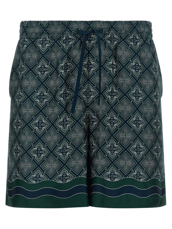 Casablanca Radiating Monogram Bermuda e Short - Multicolor | 555edc56e2ee392b12f05d19d370bb5f056afd1d
