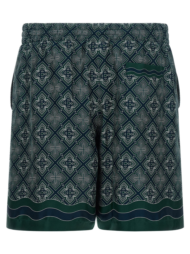 Casablanca Radiating Monogram Bermuda e Short - Multicolor | dfcc1c2a26ebc21b4dbda4b24c5c9c8a74a65fd9