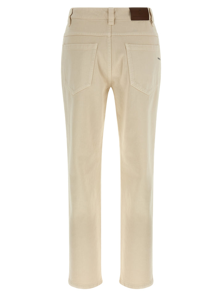 Brunello Cucinelli Denim Pants Jeans - Bianco | 10e5e1e20b231d5e420ec136beb78e84863e7b5b