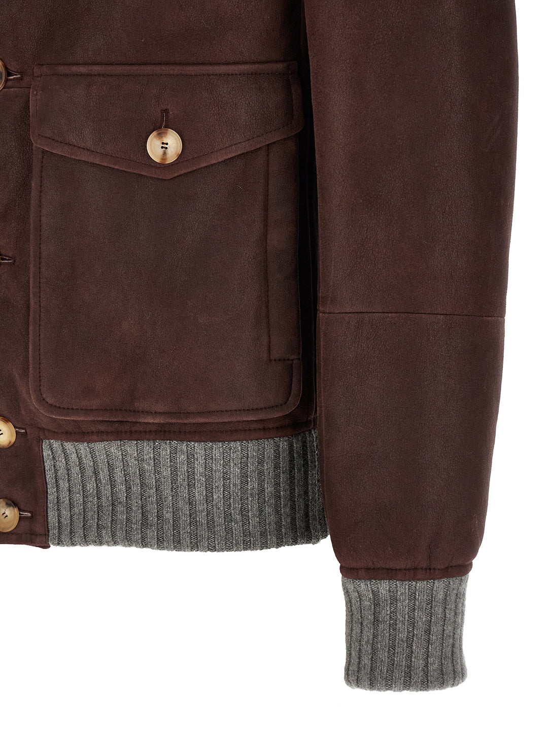 Brunello Cucinelli Aviator Jacket Puffer Jackets - Marrone | 0edaef3e4ade50b61dcd4e41c1102d082628334f