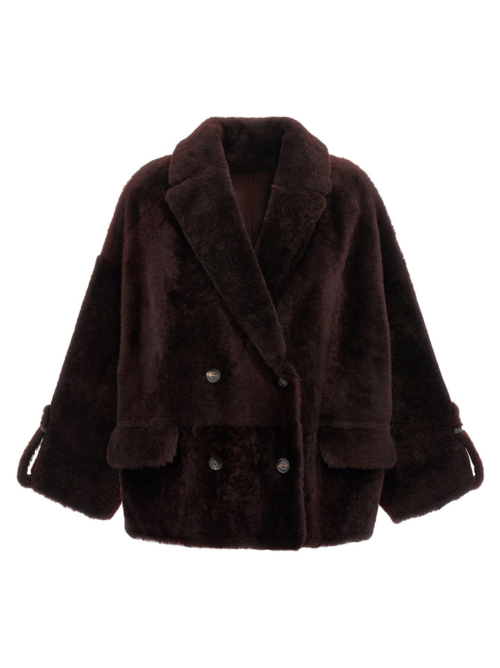 Brunello Cucinelli Reversible  Jacket Pellicce - Bordeaux | f91d97204cbda35425724775b2ac7db1de389d54