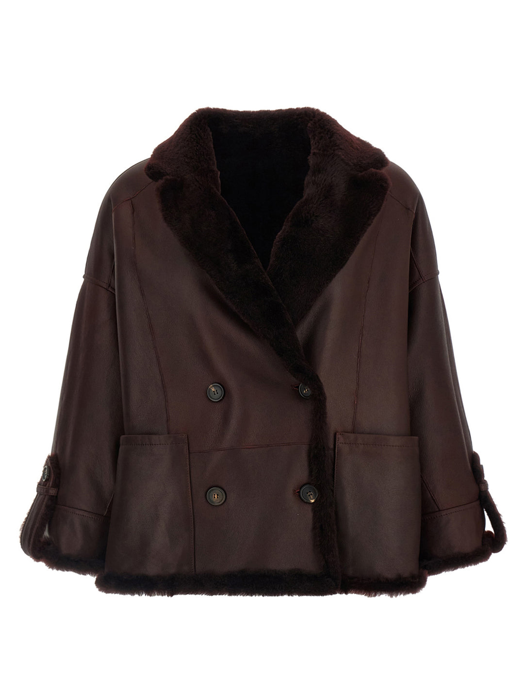 Brunello Cucinelli Reversible  Jacket Pellicce - Bordeaux | a822a94ff44657090221189277b316ba182ec27e