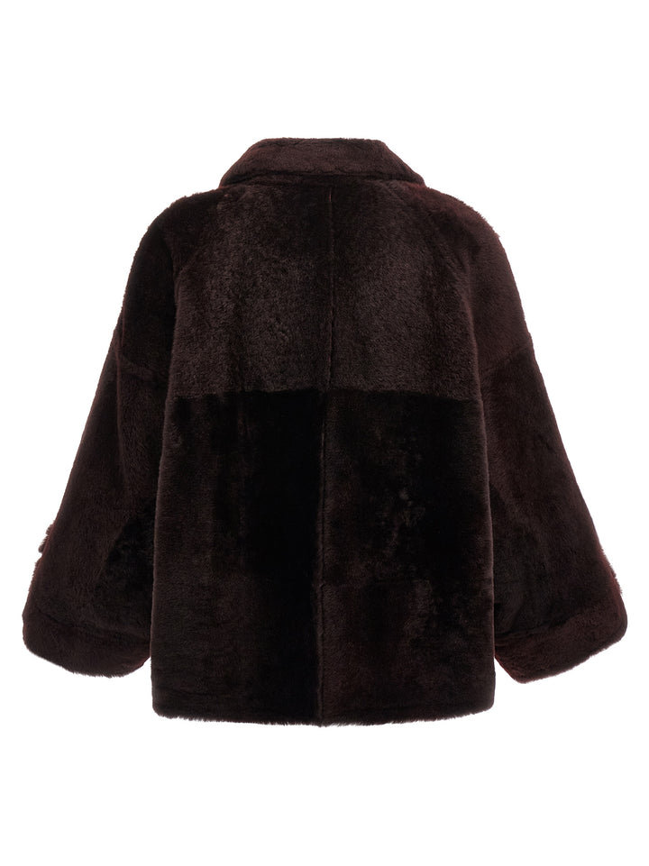 Brunello Cucinelli Reversible  Jacket Pellicce - Bordeaux | 23bf10c153b17fe108d88a220f479b4276afd615