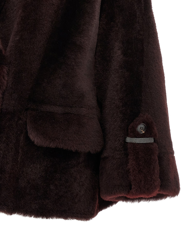 Brunello Cucinelli Reversible  Jacket Pellicce - Bordeaux | 65f26908aba5e9cf76fdc8502ca3905a7e30c9c8