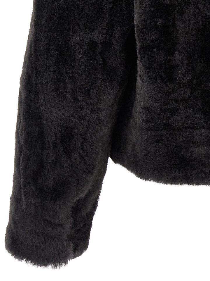 Brunello Cucinelli Shiny Zipper Pull Pellicce - Grigio | f0ee071c10506dea5d36a1a648188a1a4bf5cdc8