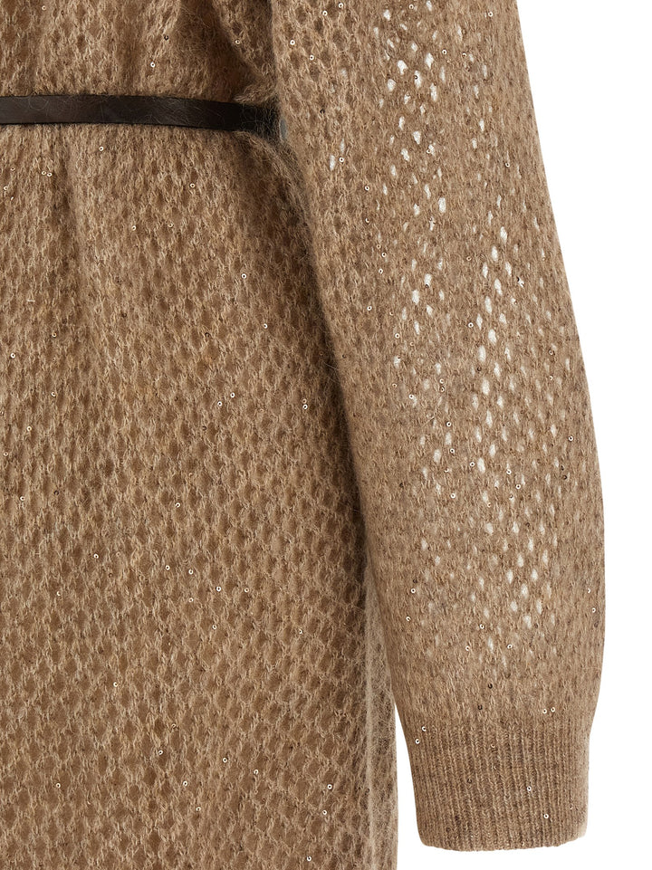 Brunello Cucinelli Dazzling Net Abiti - Beige | 2fe7ca3147e30d8bdc4bb331af89c2749579c5fe
