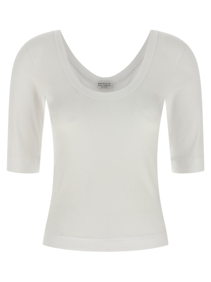 Brunello Cucinelli Monile T shirt - Bianco | d572fde29b07a55e9b443f46330e509f0621caa0