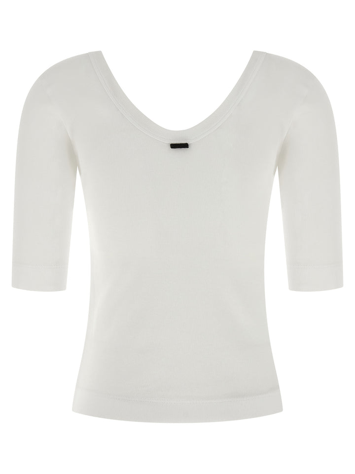 Brunello Cucinelli Monile T shirt - Bianco | 1a679431135304e7deb9916d889665a76caf7572