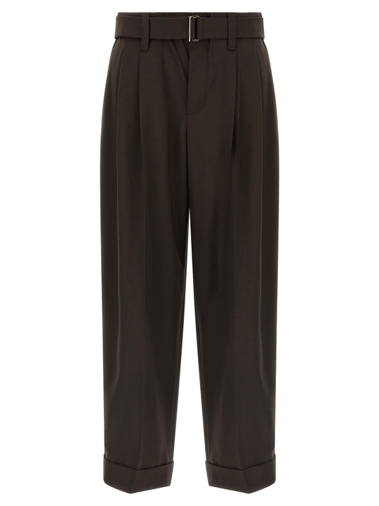 Wool Pantaloni Marrone