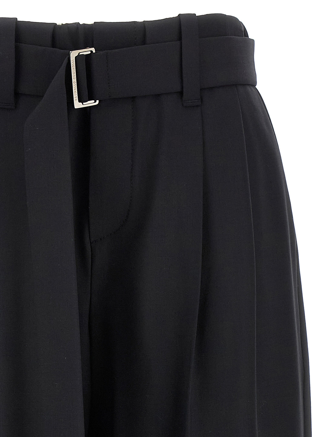 Brunello Cucinelli Belt Wool Pantaloni - Nero | d69bf81f471f7f3b6995b84e463b5588eb634320