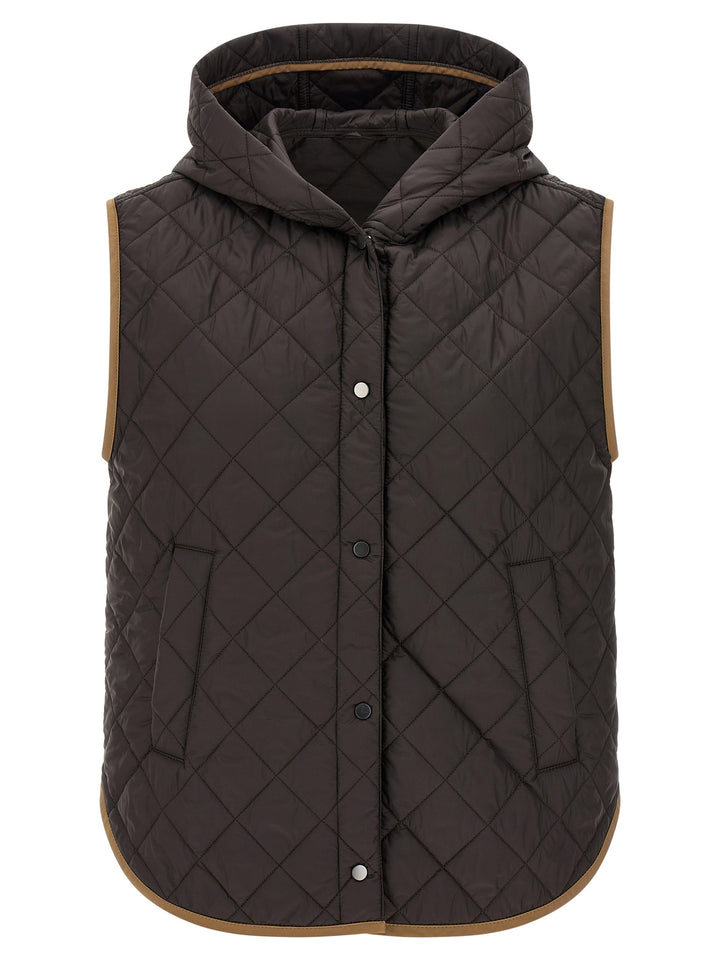 Brunello Cucinelli Padded Vest Gilet - Grigio | 7df0a38d63f30b0485153217d3d2f473c52afabe