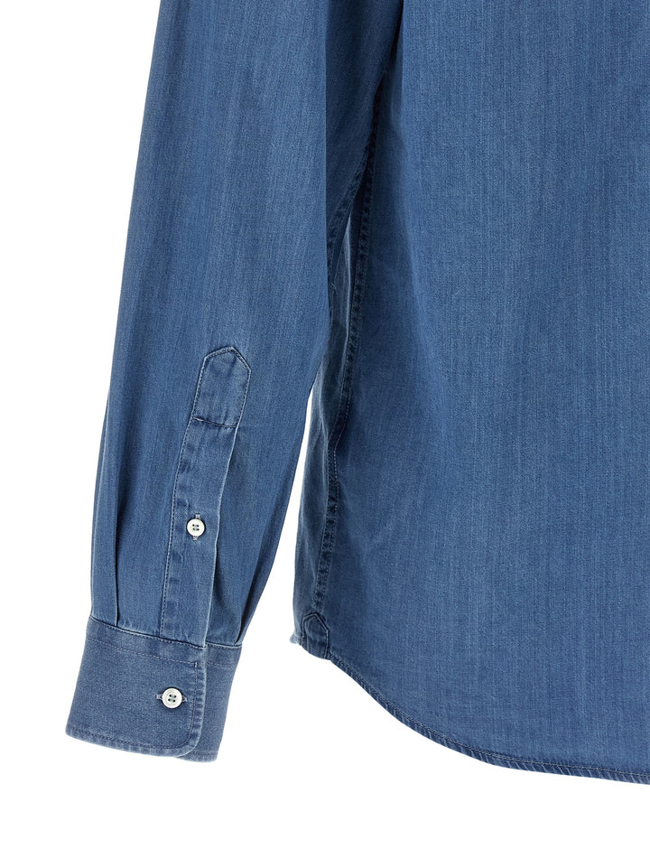 Brunello Cucinelli Denim Shirt Camicie - Blu | 9ad8350eb1498d89216584d288a4c829fec834f3