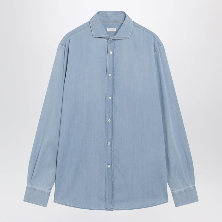 Brunello Cucinelli Shirts & Tops - Celeste | f0e07cf8e21dc3350bb16f1c838f23a39a3f2a89