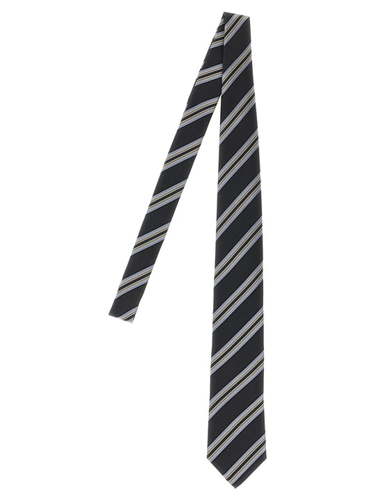 Operated Stripe Tie Cravatte Grigio
