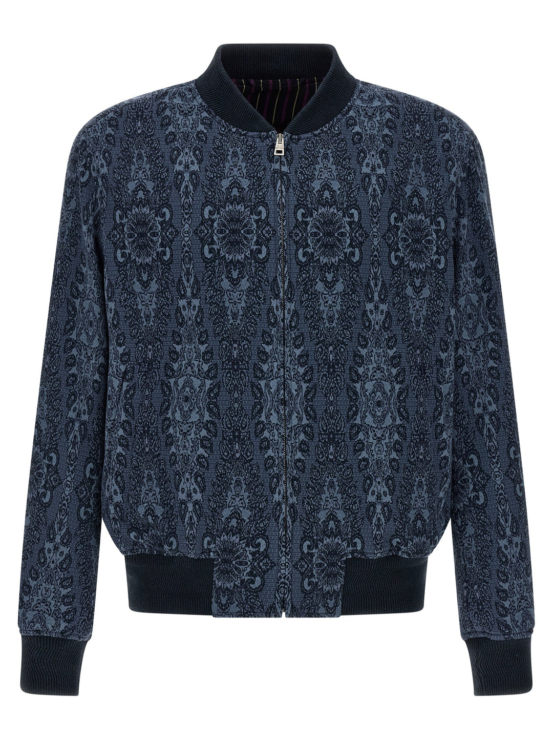 Etro Jacquard Bomber Jacket Puffer Jackets - Blu | 8dd85a94d772dbd4b14f7d0d5325fcbccb1039e6