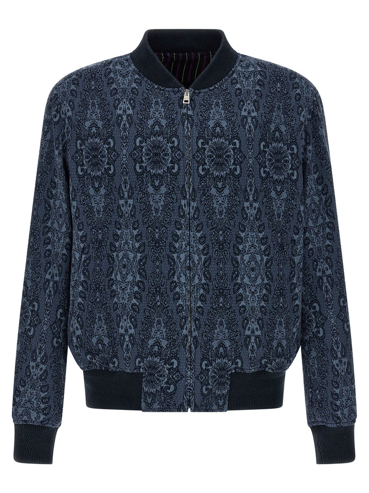 Etro Jacquard Bomber Jacket Puffer Jackets - Blu | 8dd85a94d772dbd4b14f7d0d5325fcbccb1039e6