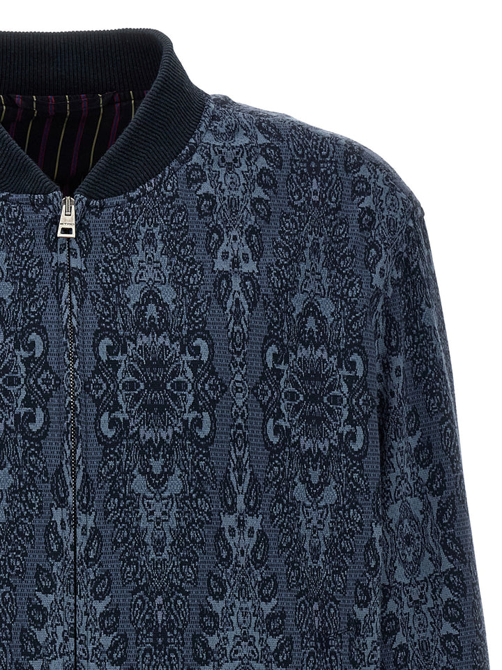 Etro Jacquard Bomber Jacket Puffer Jackets - Blu | d1f98c40aa035c4fcad1b41e6e7eb092e05c157c