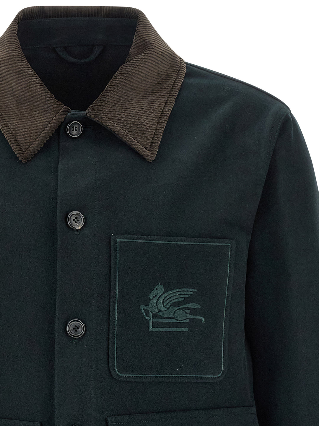 Etro Pegaso Puffer Jackets - Verde | 8646b60025c615dfa079eb0f08455d3ba1a675b7