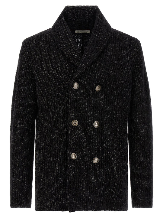 Double-Breasted Cardigan Maglioni Nero