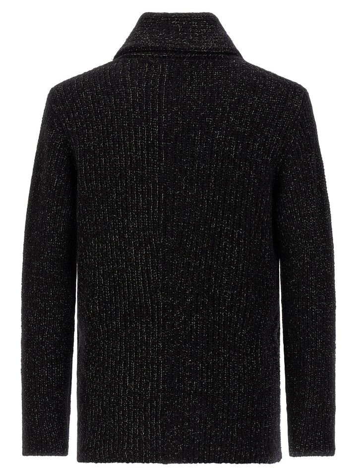 Brunello Cucinelli Double-Breasted Cardigan Maglioni - Nero | d119644ee6703ff72ce73b53ea14228cd1077f76