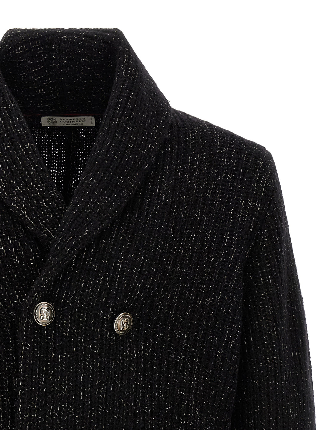 Brunello Cucinelli Double-Breasted Cardigan Maglioni - Nero | 37c75ce3b4b3501ed7b6620f13a3538962e5d18e