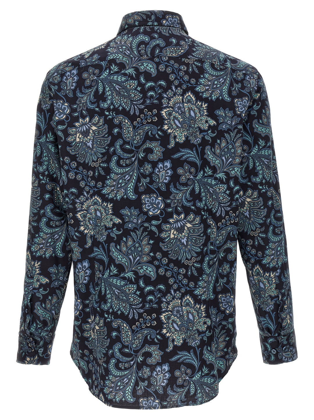 Etro Floral Paisley Cotton Shirt Camicie - Blu | bc5b44f5852f165e1a891835314bbaeb3495feb2