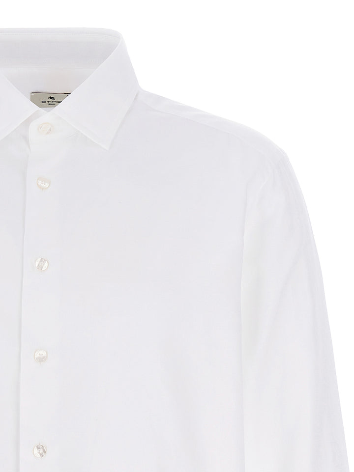 Etro Gecko Jacquard Shirt Camicie - Bianco | 85c0104d39066ae11bd30b6b79486708f6f846d4