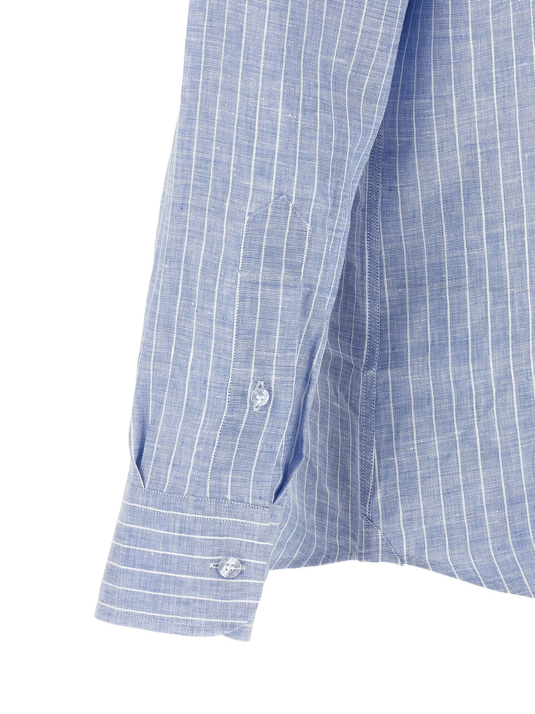 Etro Striped Linen Shirt Camicie - Celeste | b5dfb10d289b8e0b5f700da5a66737480e03598e