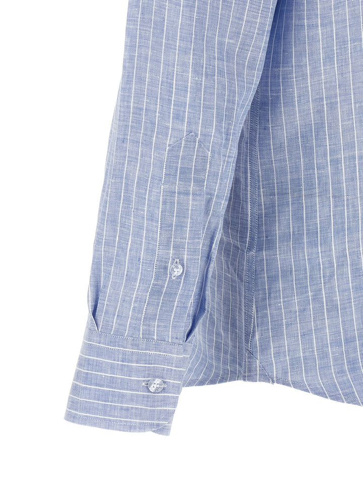 Etro Striped Linen Shirt Camicie - Celeste | b5dfb10d289b8e0b5f700da5a66737480e03598e