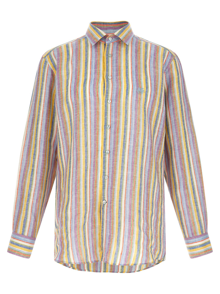 Etro Striped Linen Shirt Camicie - Multicolor | 0803e7c1fa7df69d5cdb2ab491dacdd005218aa0