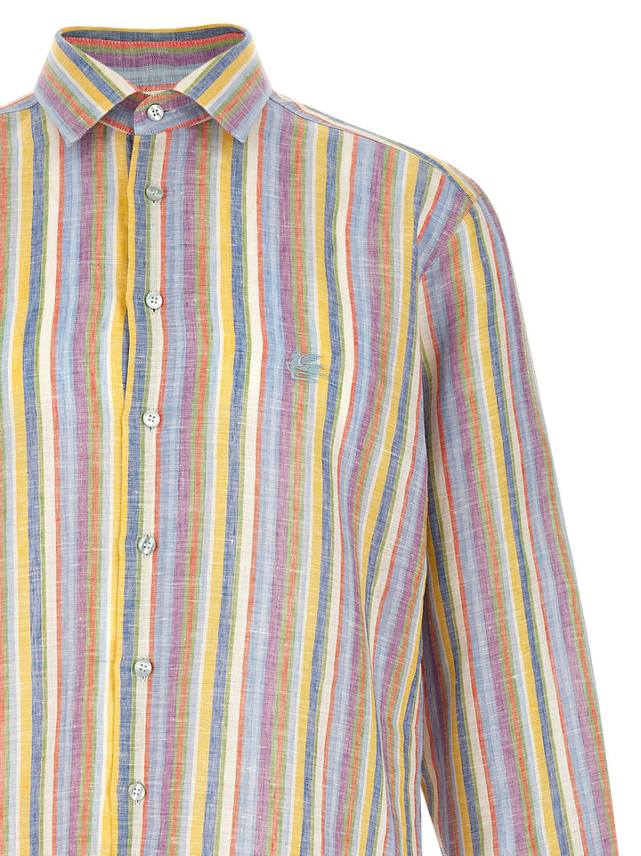Etro Striped Linen Shirt Camicie - Multicolor | 3535c727f2bad86caa665484838a26e8fd19301e