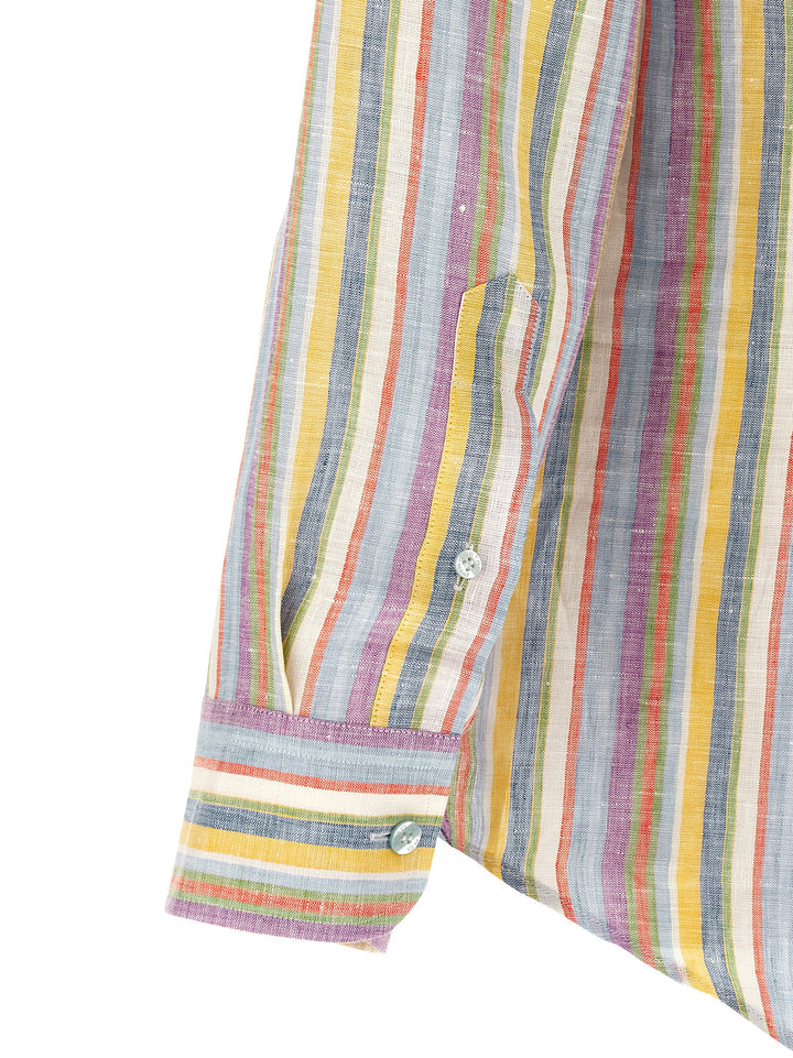 Etro Striped Linen Shirt Camicie - Multicolor | a5d3ca52d4ae2510ca5aecdfeb4ebda7e3a15100